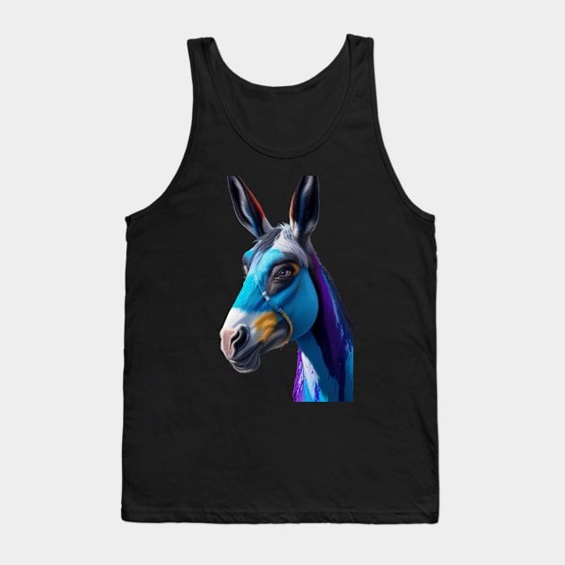 Colorful Burro Tank Top by My Kickincreations